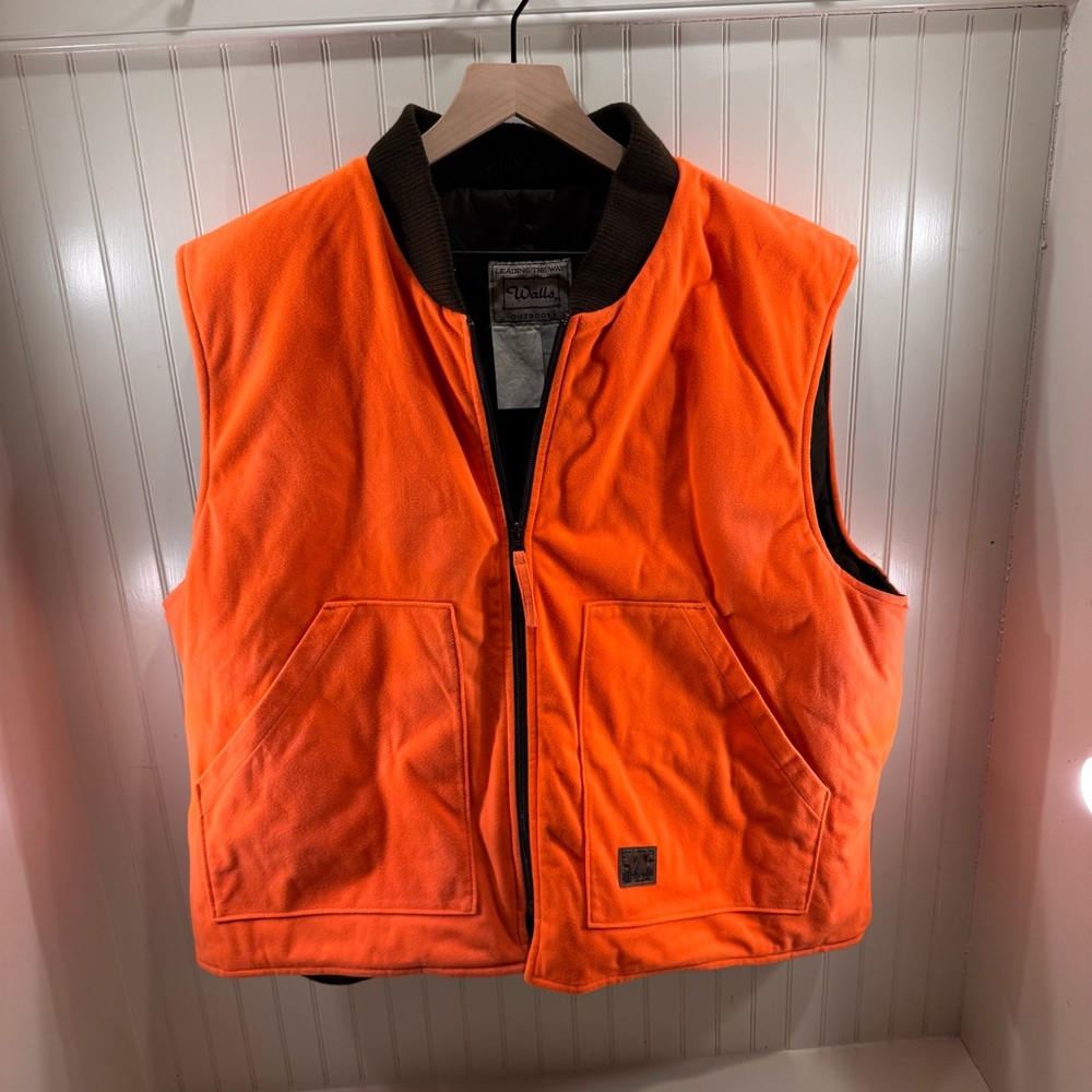 3/$30 VTG Walls Men's Insulated Cotton Orange Vest
